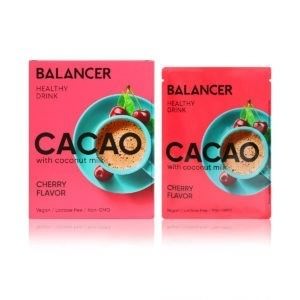 Какао Balancer на кокосовом молоке со вкусом «Вишня», 5 шт